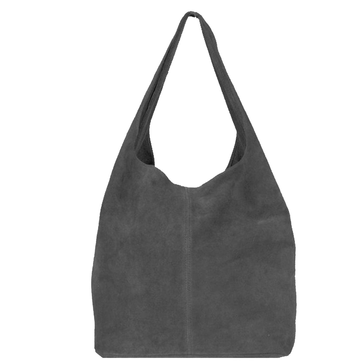 Grey suede slouch bag sale