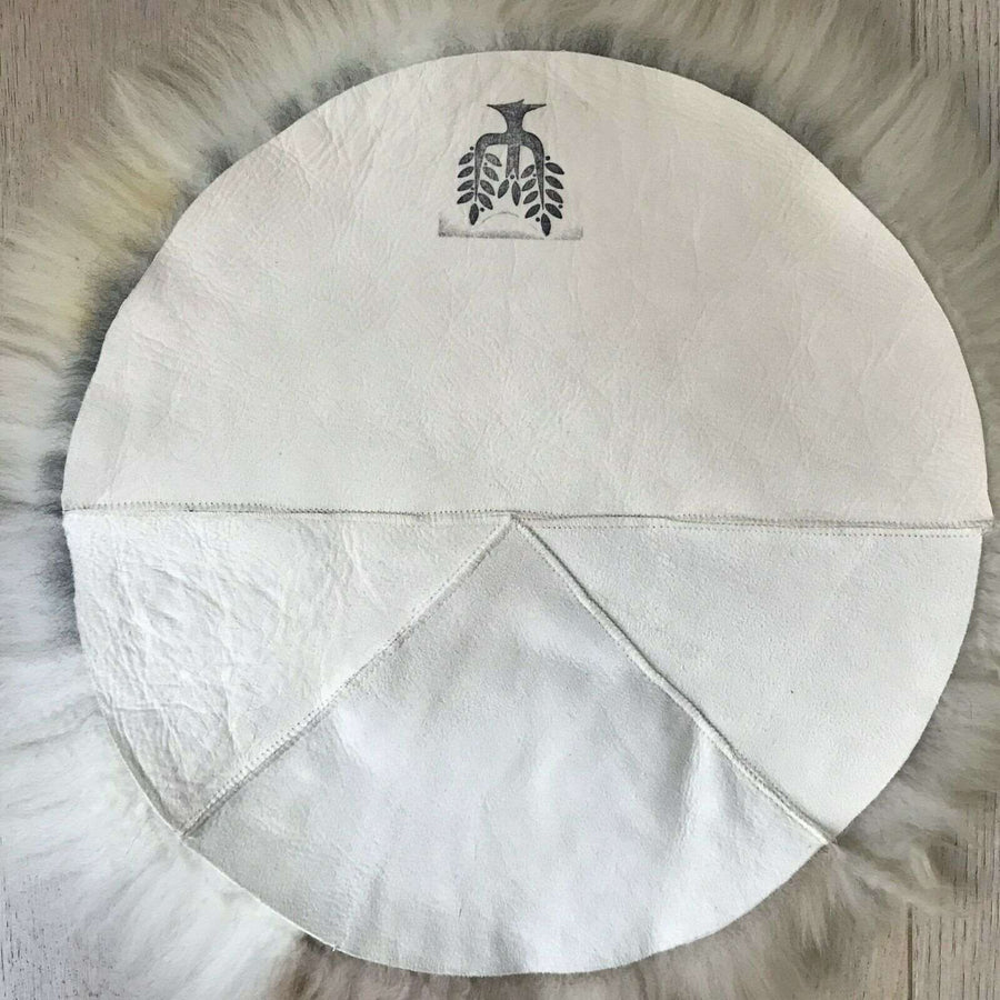 100% Genuine Real Sheepskin Seat Pad British Roundie 35cm Cream / Light Browns