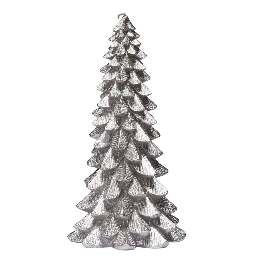 Francesca Christmas Tree Candle - Silver