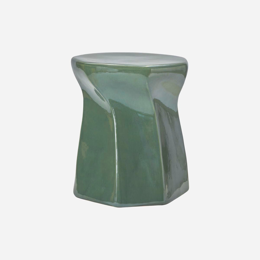 Stoneware Stool in Emerald