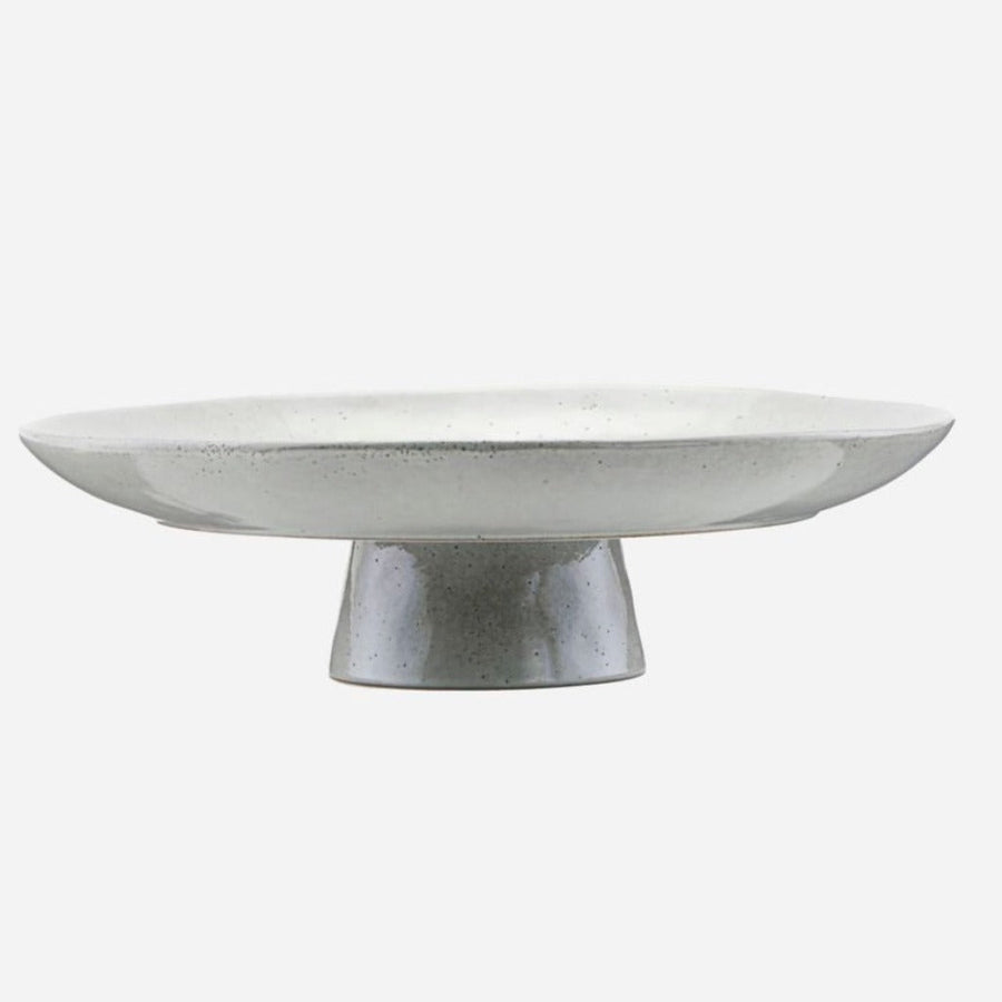 Glazed Stoneware Cake Stand