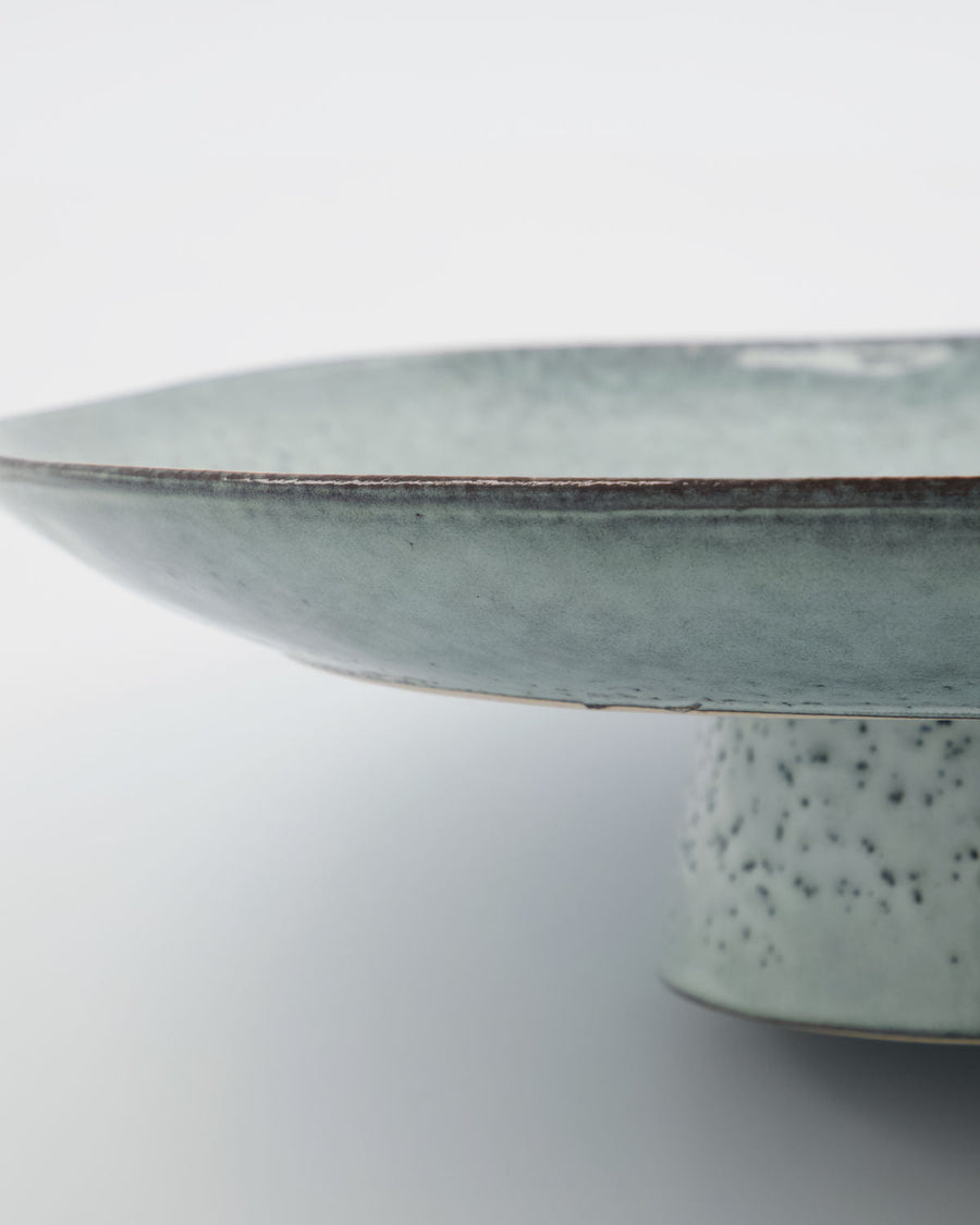 Glazed Stoneware Cake Stand