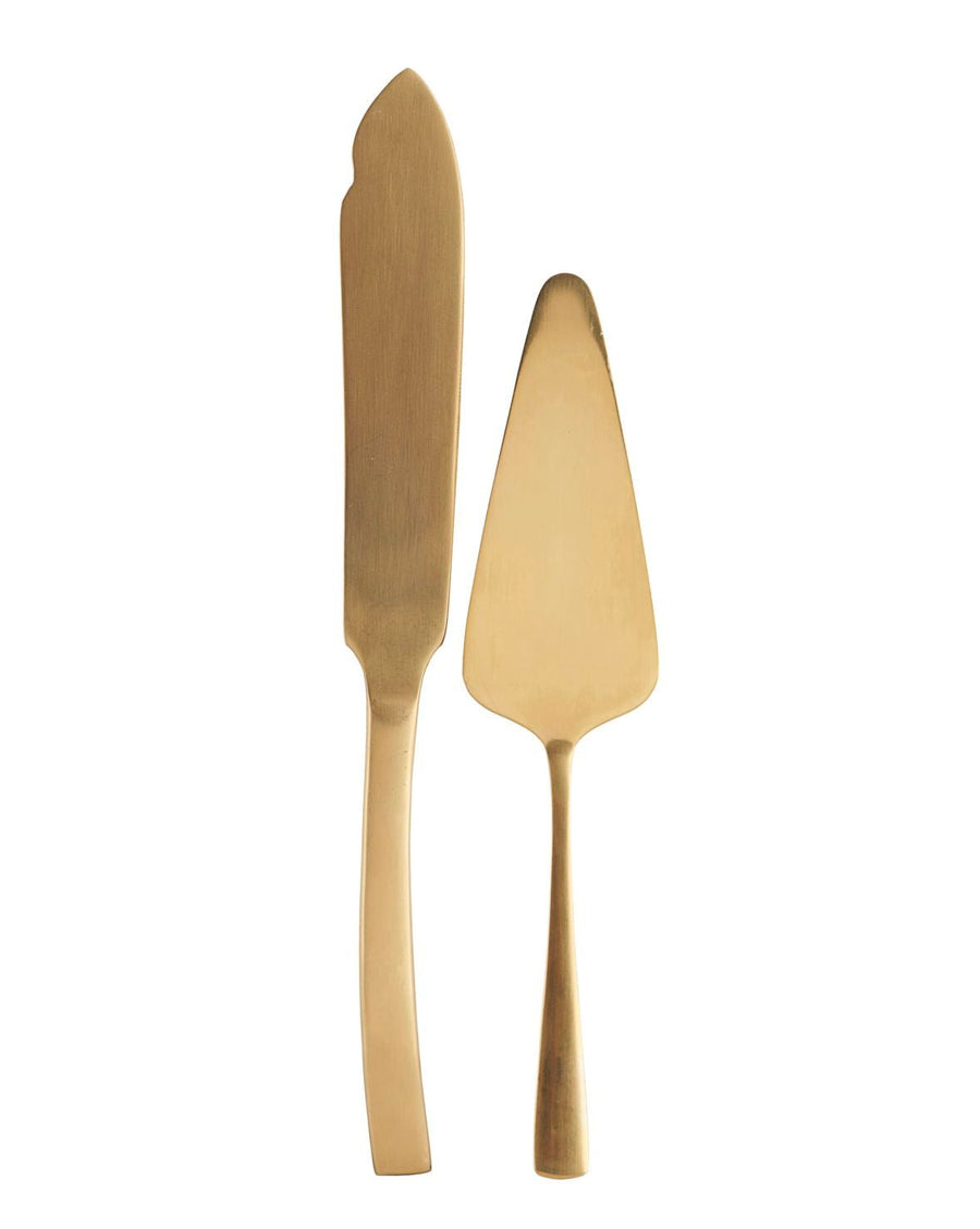 Gold Cake Servers