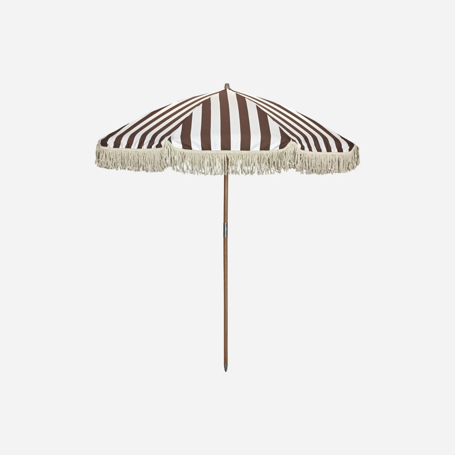 Stripe Garden Parasol Golden Brown PRE ORDER