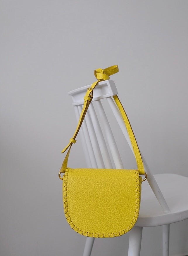 Jas - Handmade Leather Saddle Bag Yellow