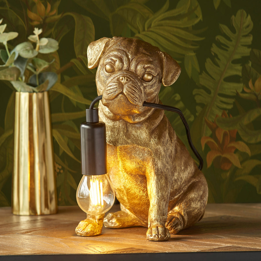 Pug Puppy Table Lamp