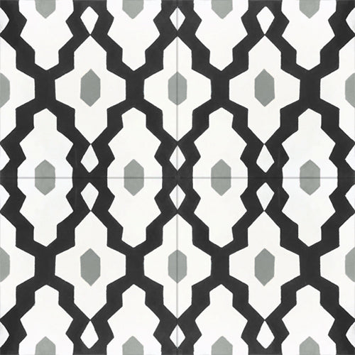 SOUK Cement Tile - Olive/Black tile