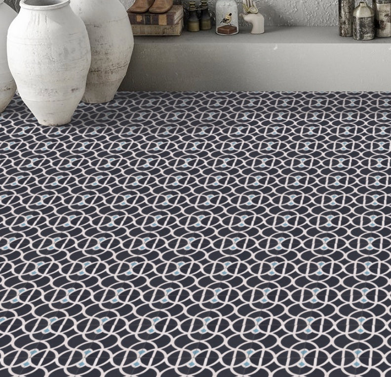 LOTUS Cement Tile - Black tile