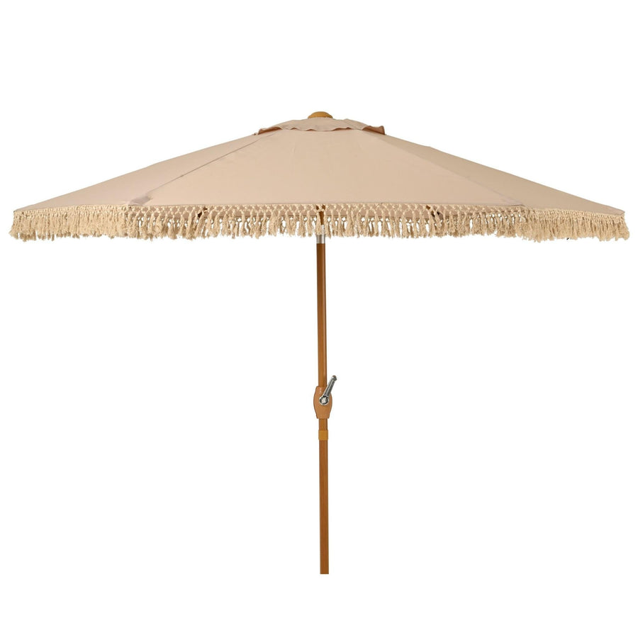 Taupe Pink Tassel Parasol - PRE-ORDER