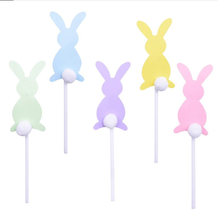 Set Of 5 Pastel Bunny Picks