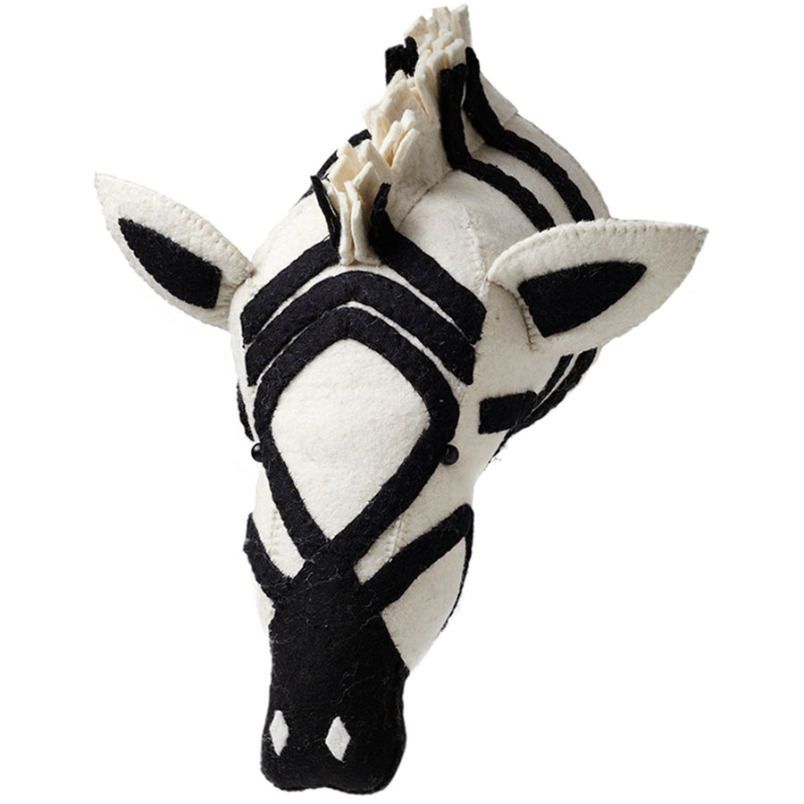 Felt Zebra Head