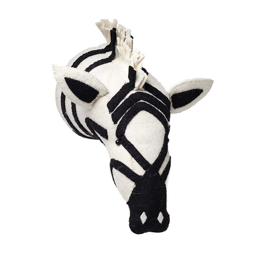 Felt Zebra Head