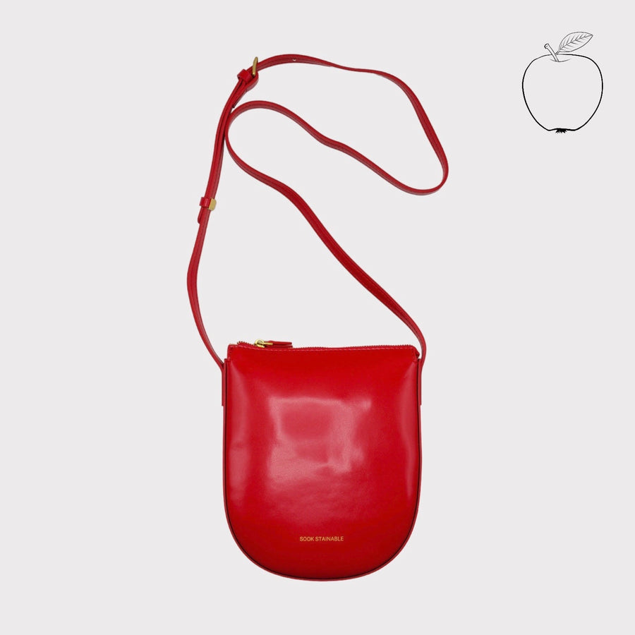 Eva - Apple Leather Strap Bag Red