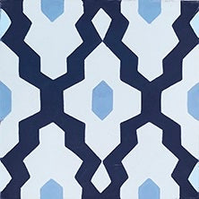 SOUK Cement tile - blue and white tile