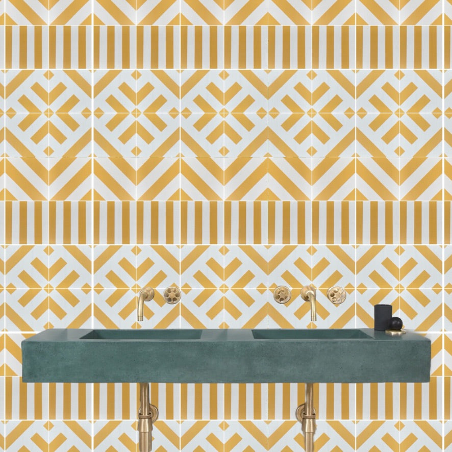 Yellow Ray porcelain tile