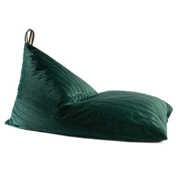 Essaouira Jungle Green Velvet Beanbag by Nobodinoz