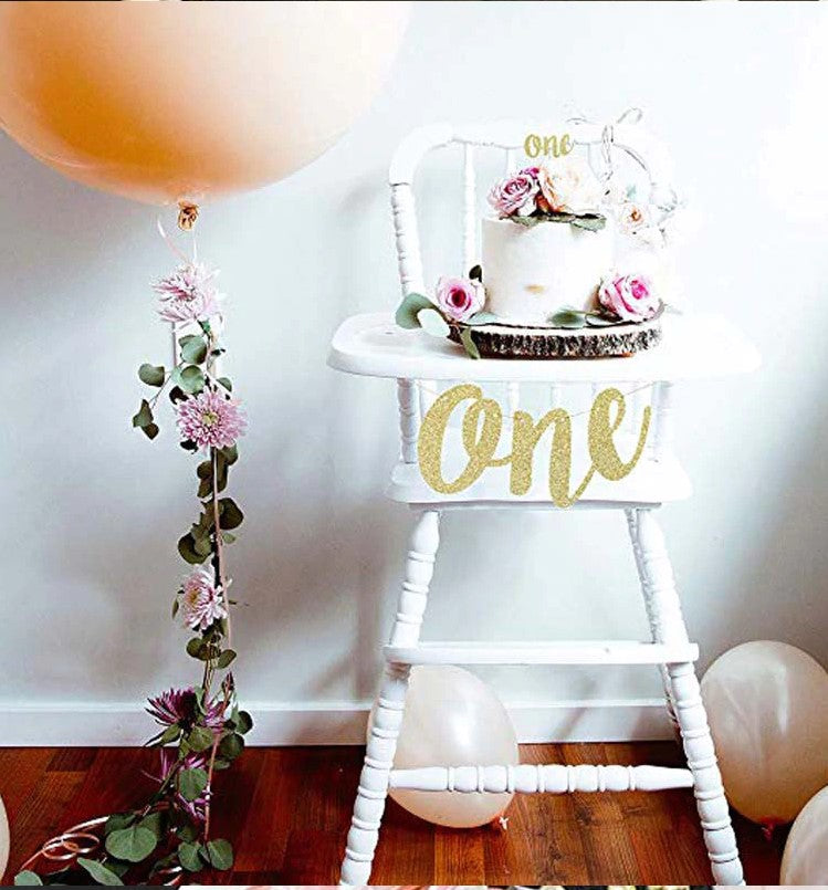 Gold Glitter Birthday Banner