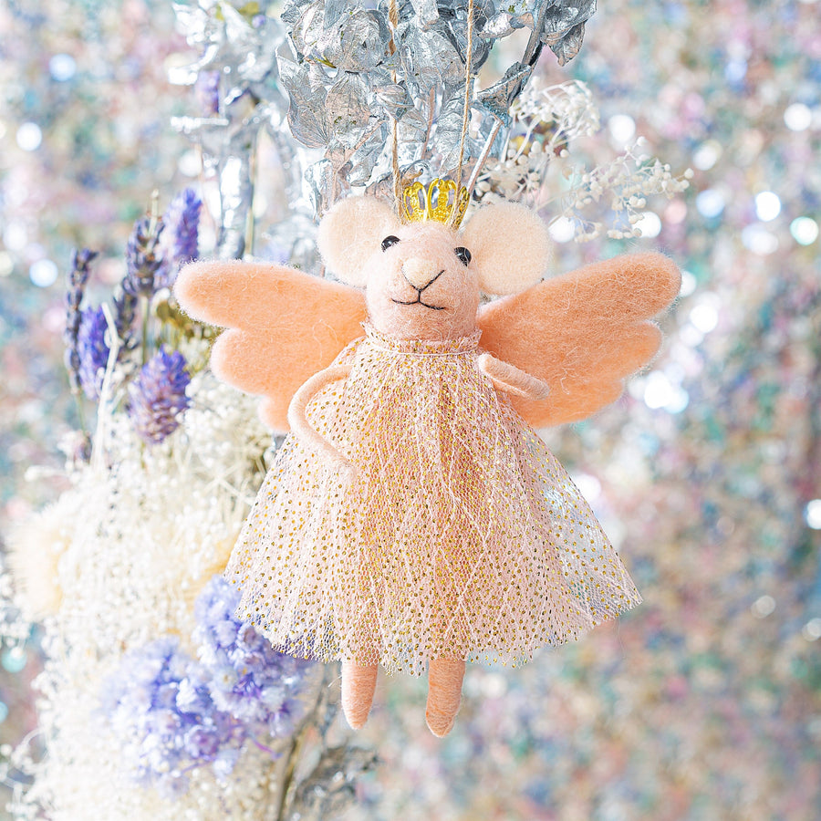 Pink Princess Fairy Mouse Hanging Decoration