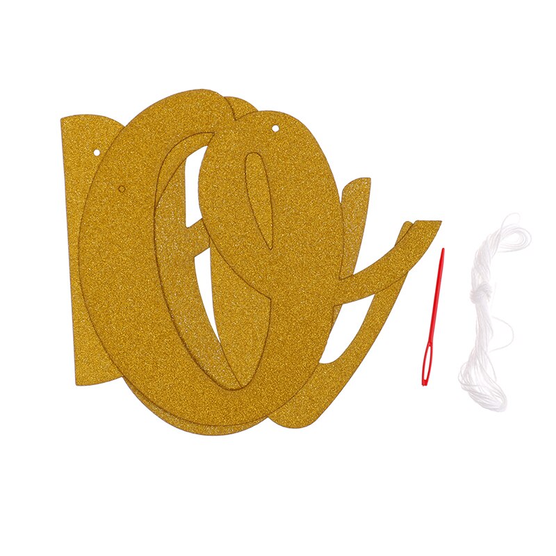 Gold Glitter Birthday Banner