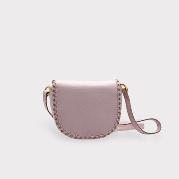 Jas - Handmade Leather Saddle Bag Pink