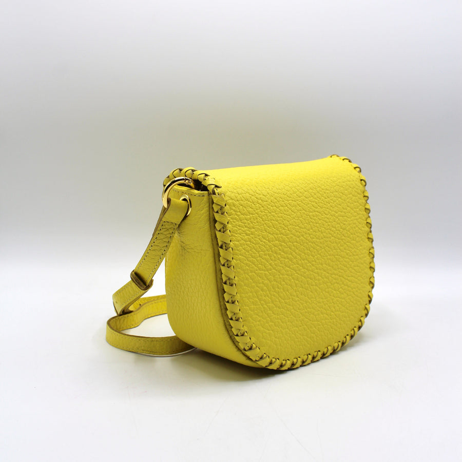 Jas - Handmade Leather Saddle Bag Yellow