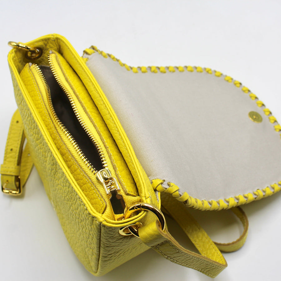 Jas - Handmade Leather Saddle Bag Yellow