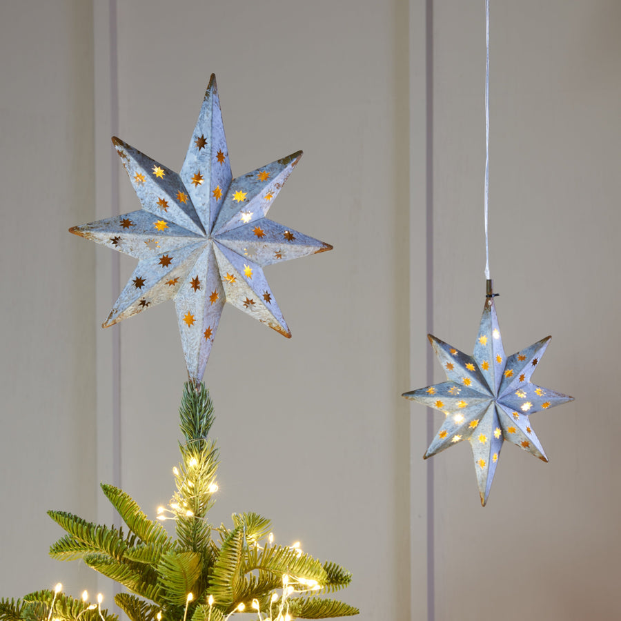 White LED Star Tree Topper