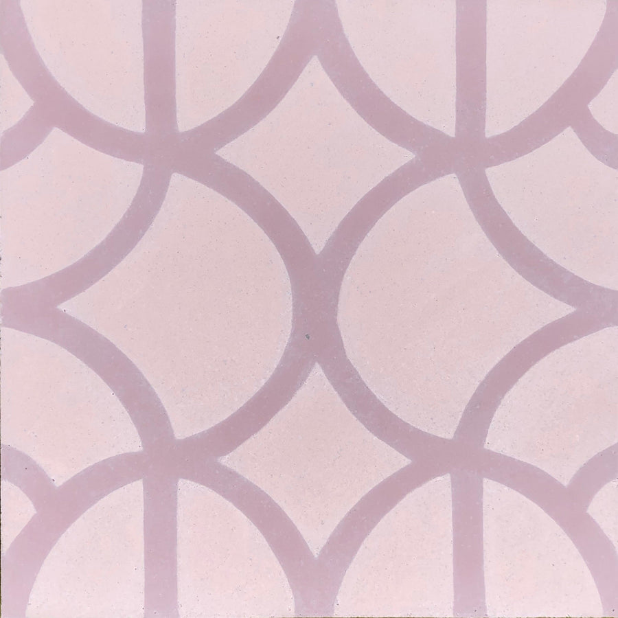 LOTUS cement tile - pink/mauve tile