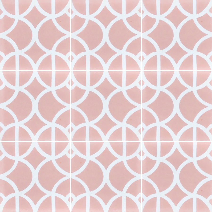 LOTUS cement tile - Pink tile