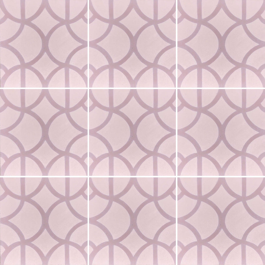 LOTUS cement tile - pink/mauve tile