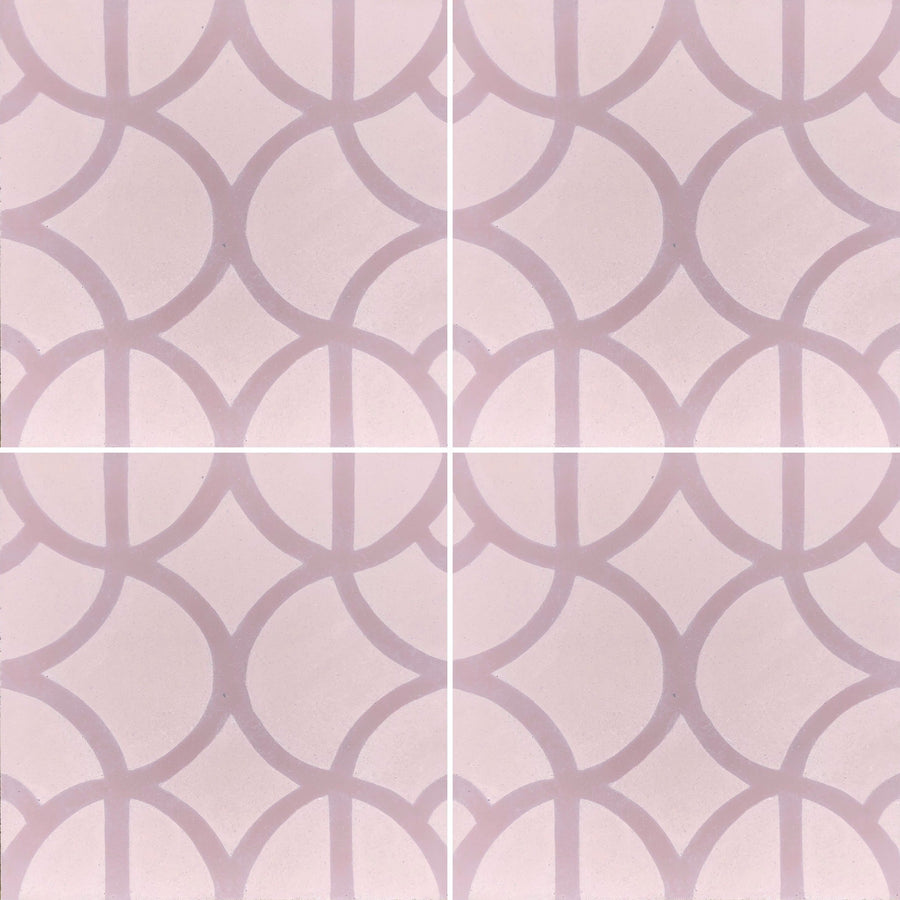 LOTUS cement tile - pink/mauve tile