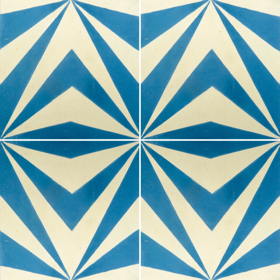 NEO Cement Tile - Blue/white tile