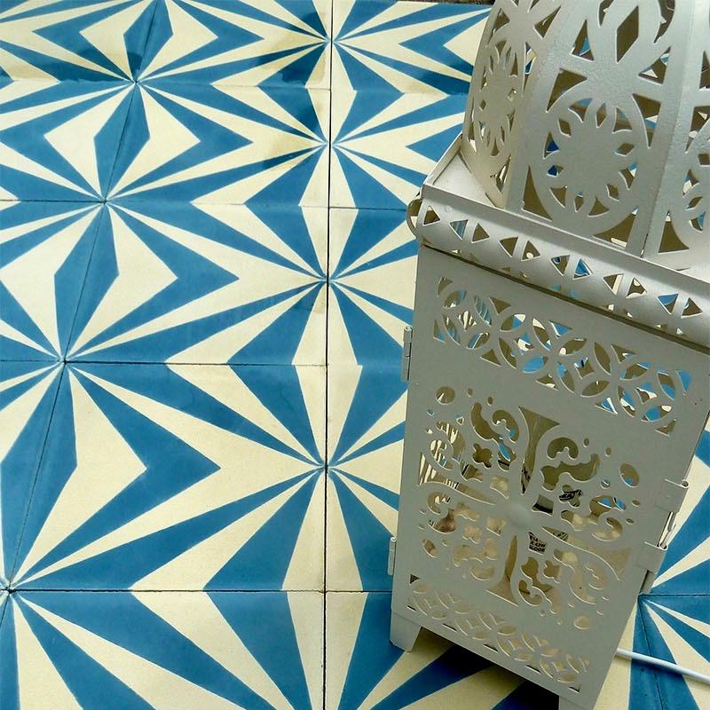 NEO Cement Tile - Blue/white tile