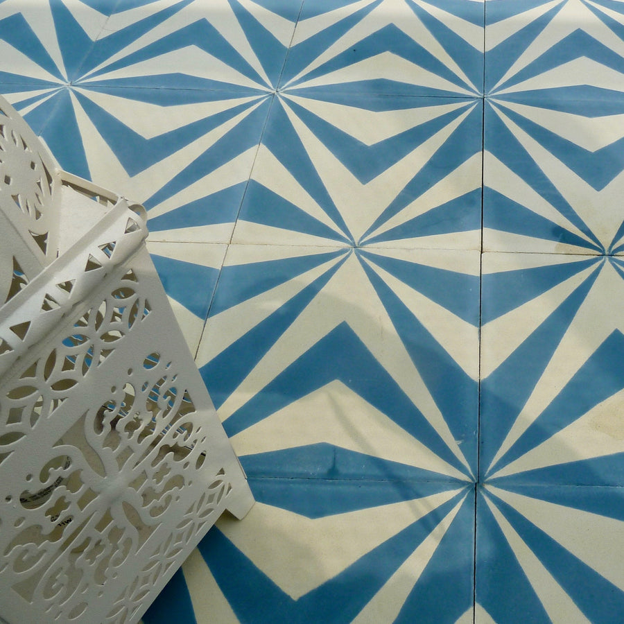 NEO Cement Tile - Blue/white tile