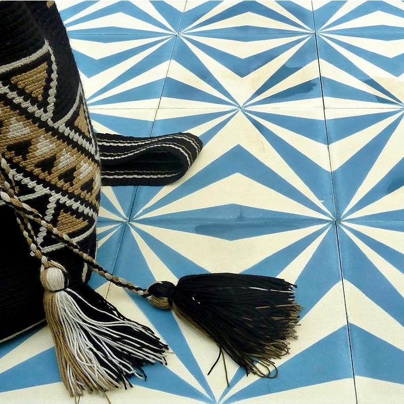 NEO Cement Tile - Blue/white tile