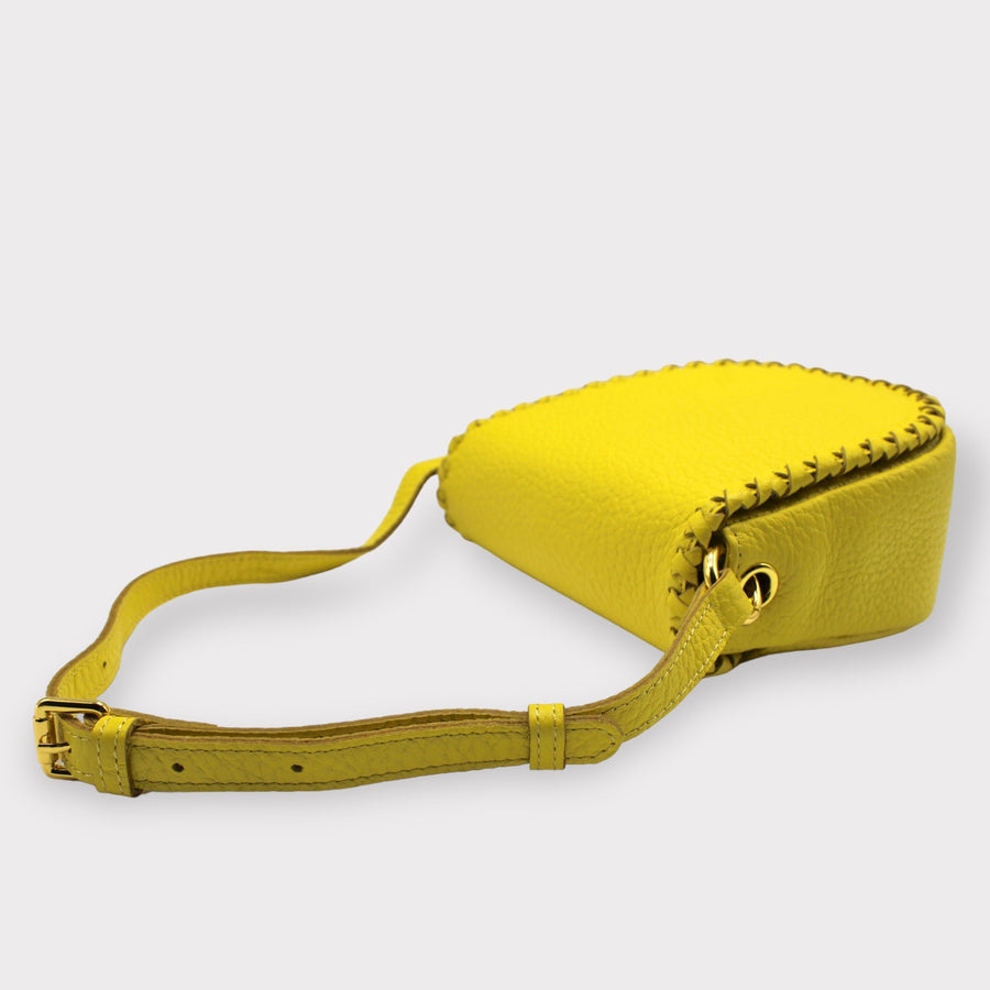 Jas - Handmade Leather Saddle Bag Yellow