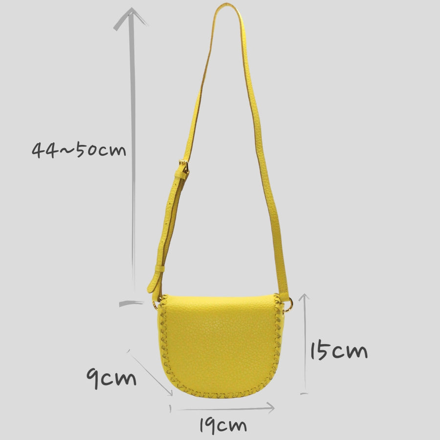 Jas - Handmade Leather Saddle Bag Yellow