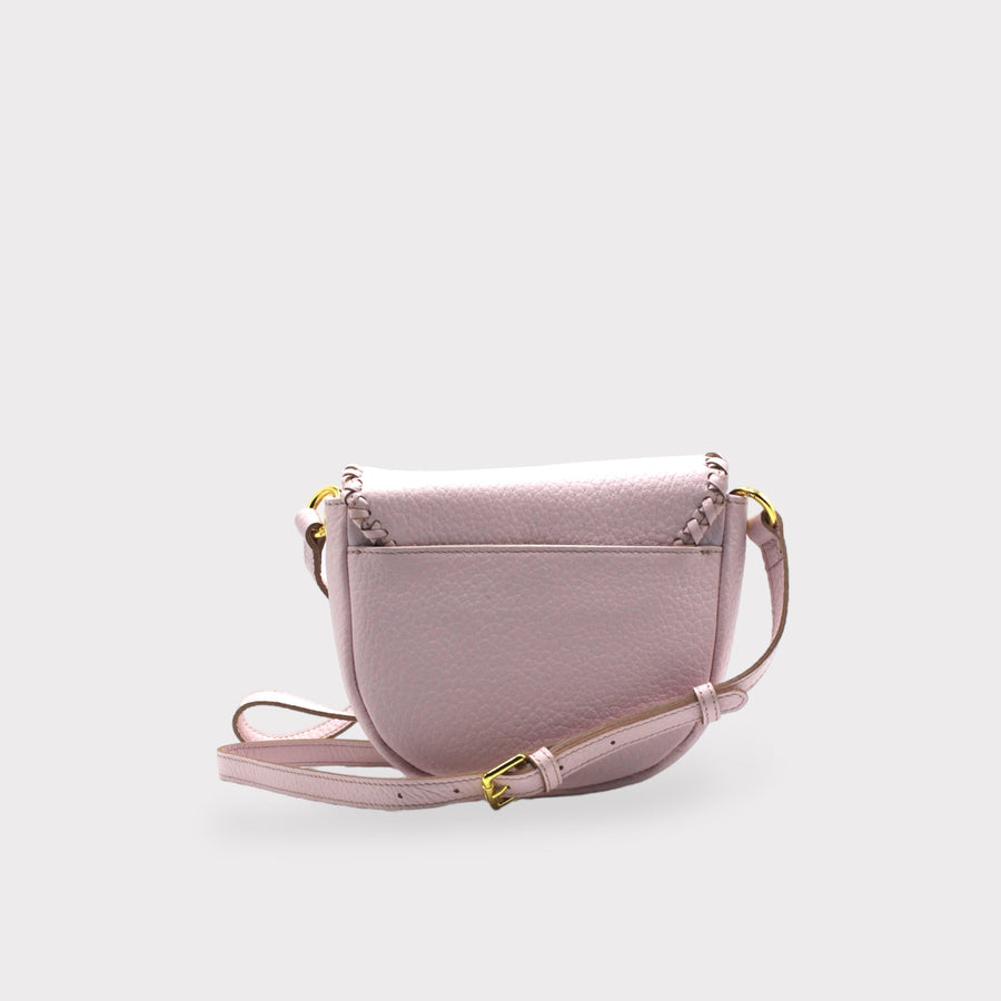 Jas - Handmade Leather Saddle Bag Pink