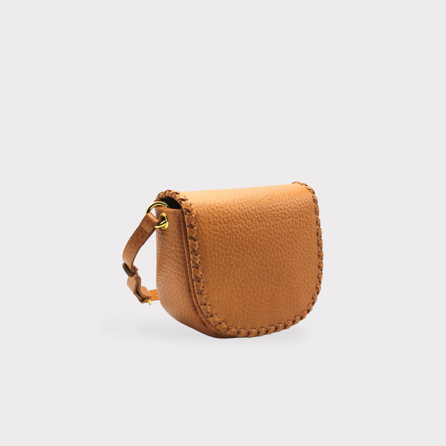 Jas - Handmade Leather Saddle Bag Caramel