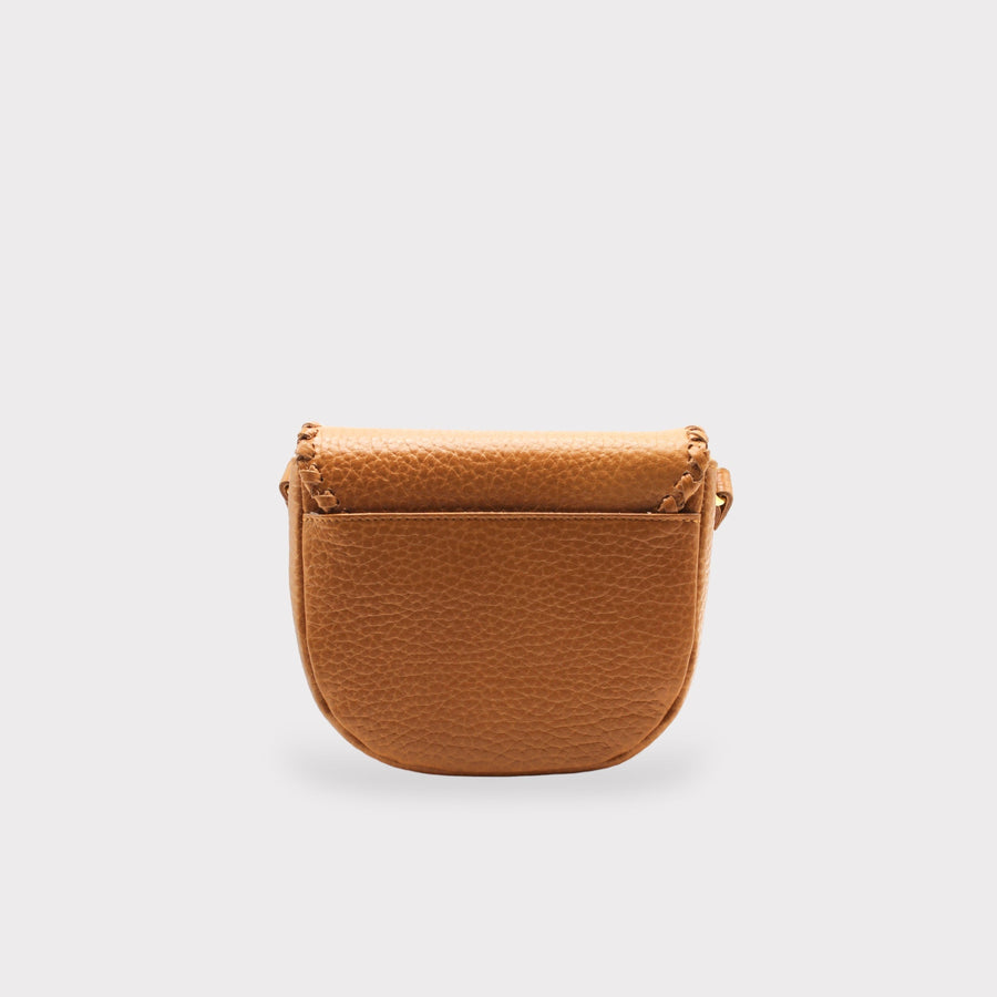 Jas - Handmade Leather Saddle Bag Caramel