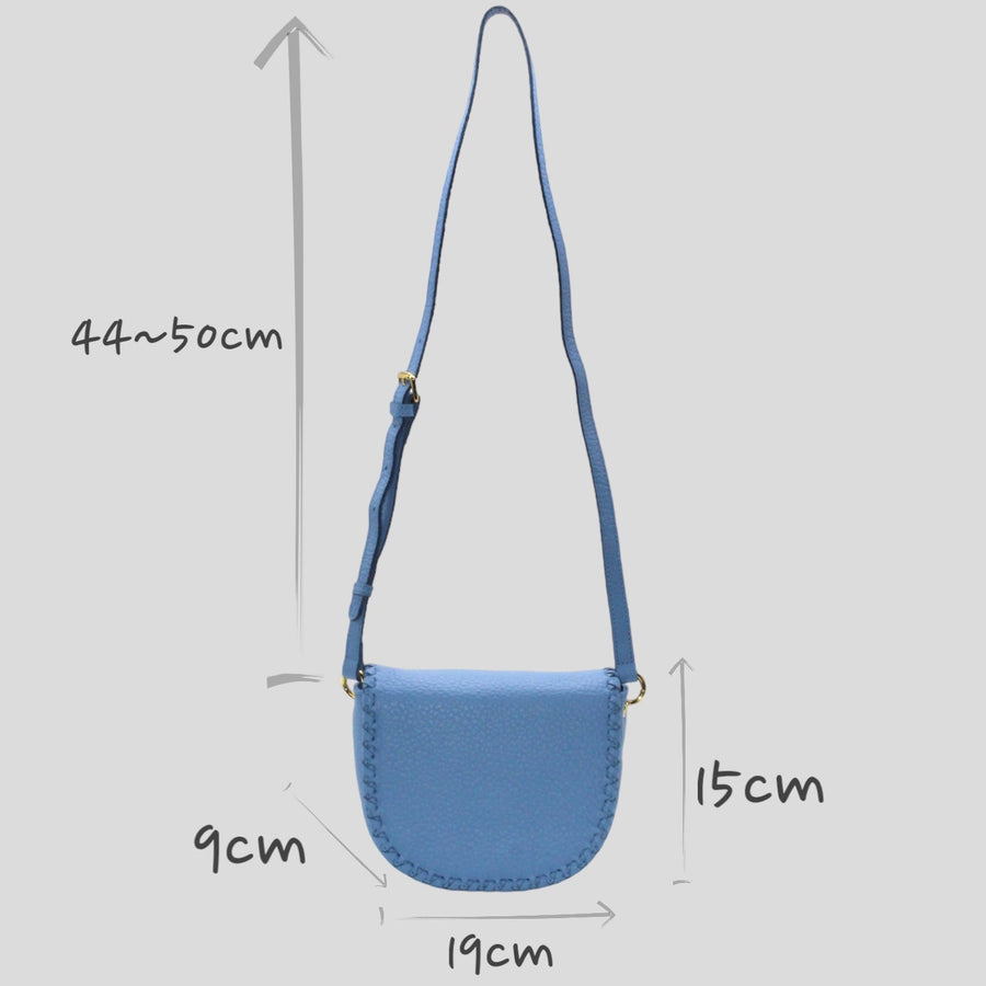 Jas - Handmade Leather Saddle Bag Blue