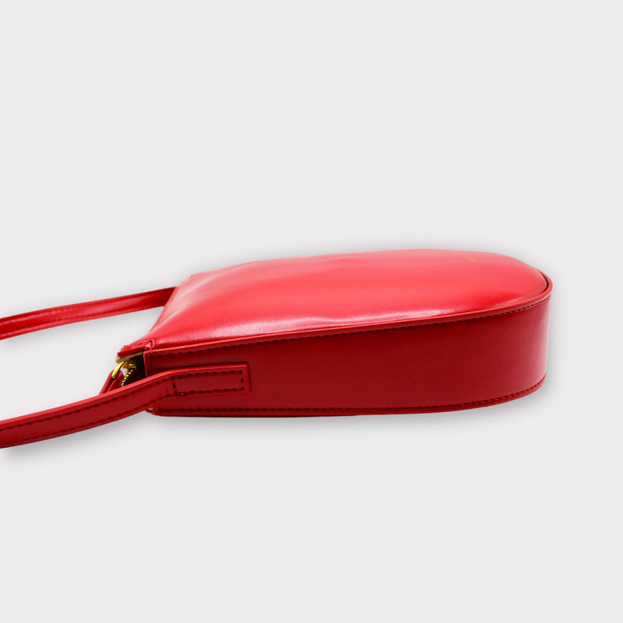 Eva - Apple Leather Strap Bag Red