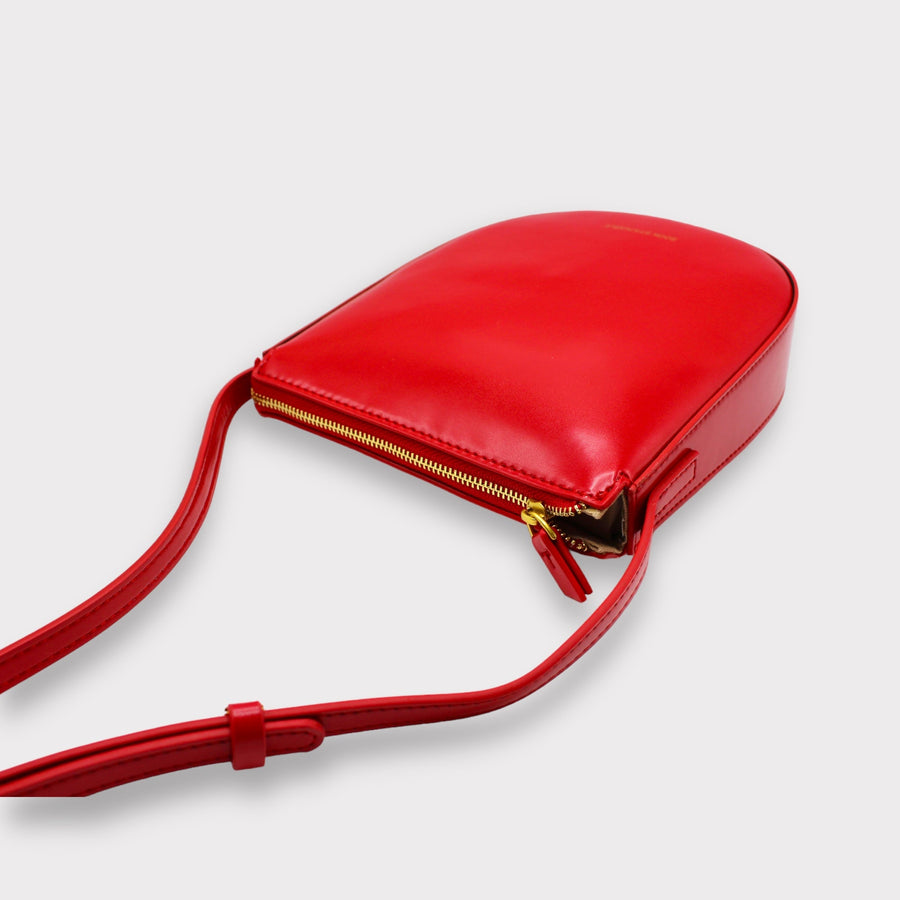 Eva - Apple Leather Strap Bag Red