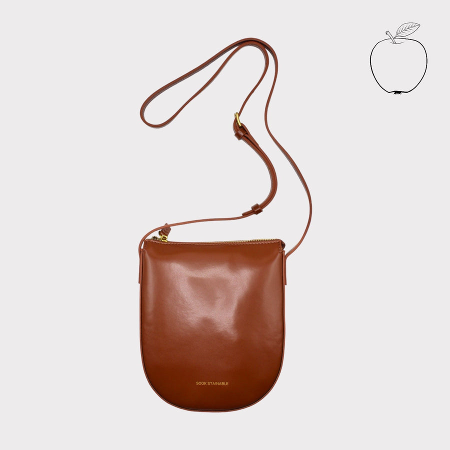 Eva - Apple Leather Strap Bag Brown