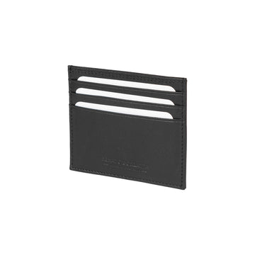 RB12016A | Porta Carte di Credito in Vera Pelle pieno fiore, con leggera grana. Colore Nero. Protezione RFID. Dimensioni: cm 10 x 8 x 0,5. Confezione: Scatola regalo fondo/coperchio