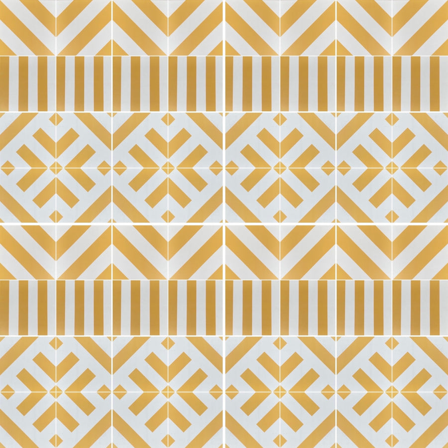 CHEVRON stripe porcelain tile- Yellow