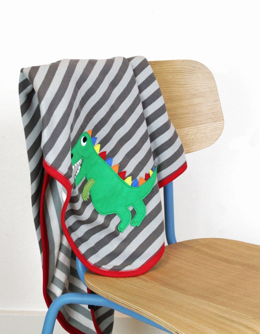 Bio Baby-Decke mit Dino-Applikation