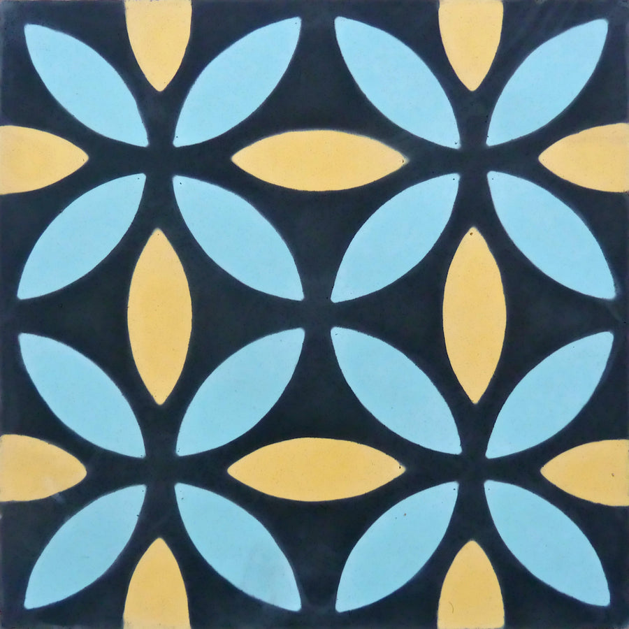 OASIS Cement Tile - yellow / blue tile