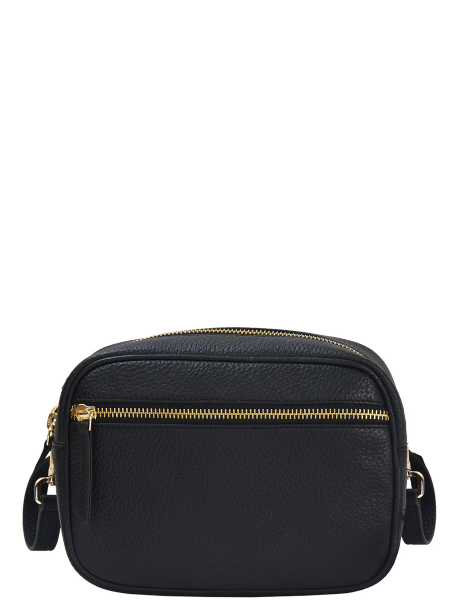 Black Convertible Leather Cross Body Camera Bag Ethical Responsible Handbag Brand Brix and Bailey