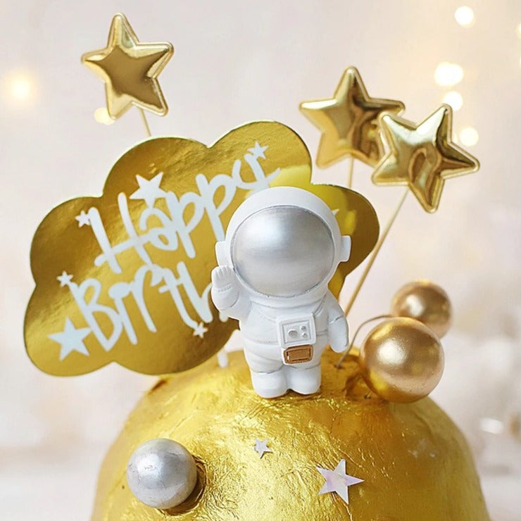 Space Cake Toppers And Space Balloon Party Set